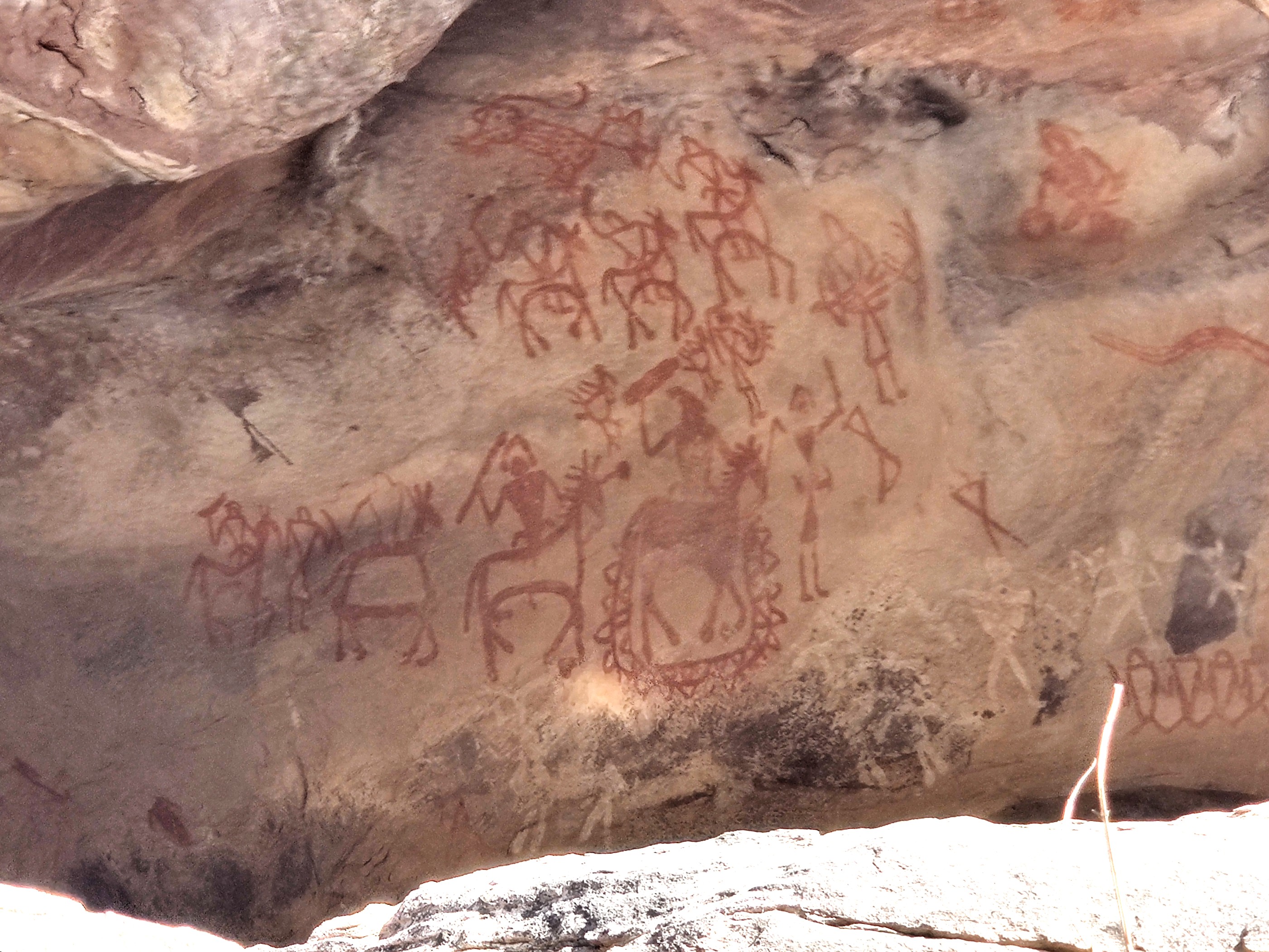 A cave painting depicting Marrige of Ashoka to the Princess Vidhisha. 