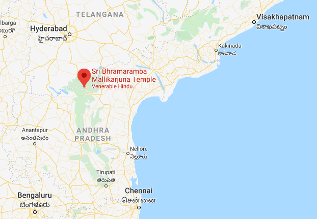 Mallikarjun Location on Map Showing Nearest Major Cities.